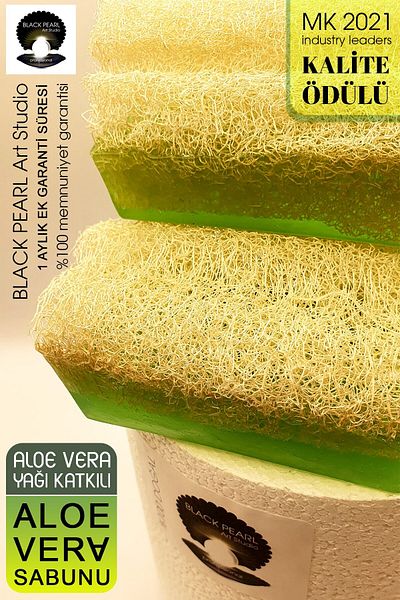 FANTASTİK SANAT ATÖLYESİ Aloe Vera Oil Added, Scented, Anti-Skin Problems Decorative Gift Pumpkin Fiber Soap-150 gr