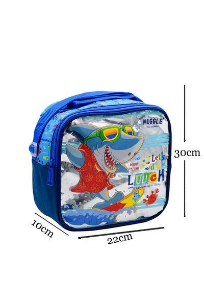 MUGGLE Cutie de prânz Cute Shark cu termos Albastru MU-0068