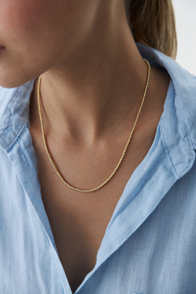 YAVUZ KUYUMCULUK 14 Ayar Altın Sıralı Dorika Toplu Kolye