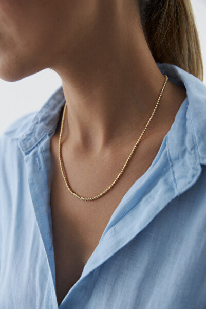 YAVUZ KUYUMCULUK 14 Ayar Altın Sıralı Dorika Toplu Kolye