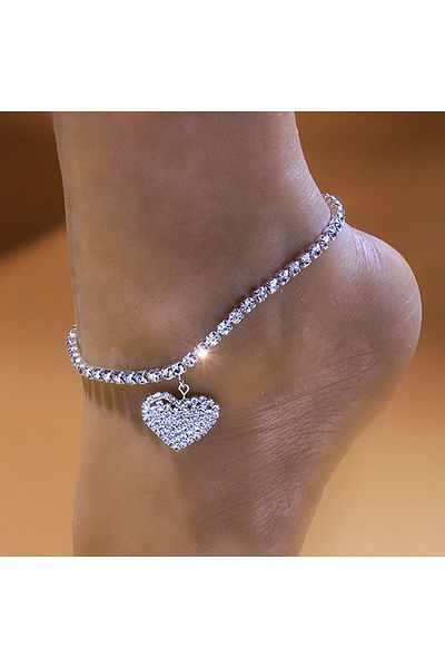 Flaner Paris Aksesuar Waterway heart stone anklets