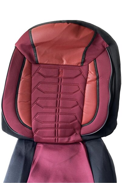 Universal Oto Koltuk Kılıfı Hafif Ticari Ön ve Arka Set Siyah-Bordo