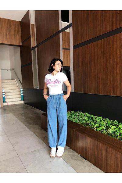 DENİKK Trend Palazzo Gabardine Tassel Trousers