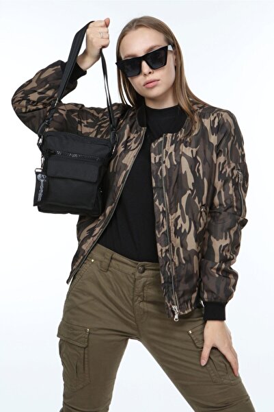 KISCHE Unisex Black Sports Shoulder Bag with Strap