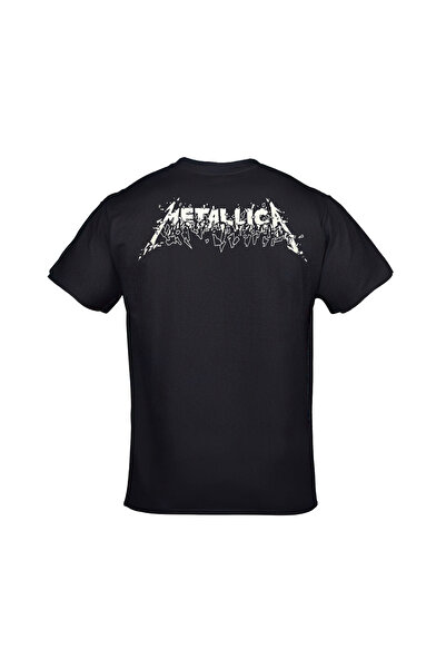 Orijin Tekstil Metallica Sad But True - Unisex Μαύρο T-Shirt εμπρός και πίσω με στάμπα