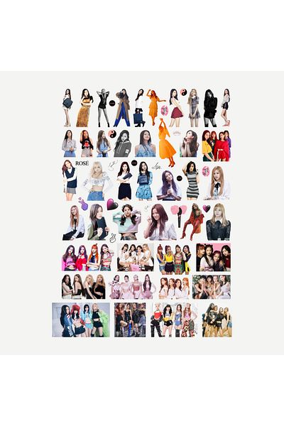 Ororabutik Σετ αυτοκόλλητων 60 τμχ Kpop Blackpink - Σετ αυτοκόλλητων Scrapbook Bullet Journal