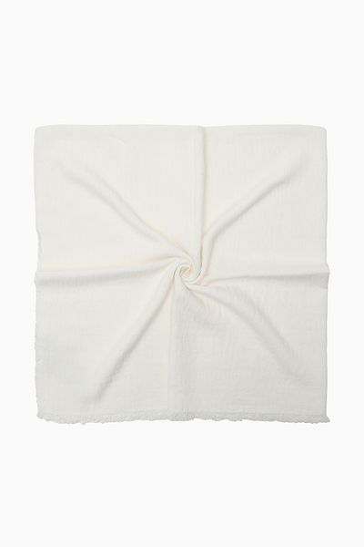 FİVESCARF Maxi βαμβακερό κασκόλ Λευκό