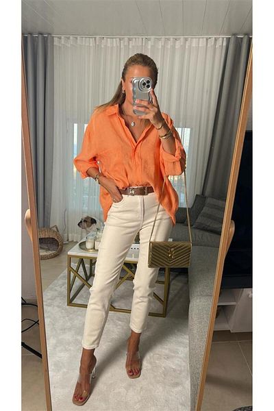 MAKRAS EXCLUSIVE Ψηλόμεσο μπεζ Mom Jeans Παντελόνι Lycra Colorfast Beige Extra Comfortable Mom Jeans