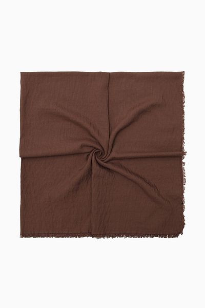 FİVESCARF Maxi βαμβακερό κασκόλ Bitter Brown