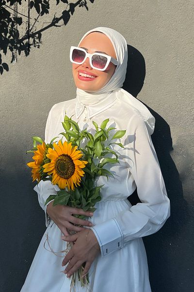 FİVESCARF Maxi βαμβακερό κασκόλ Λευκό