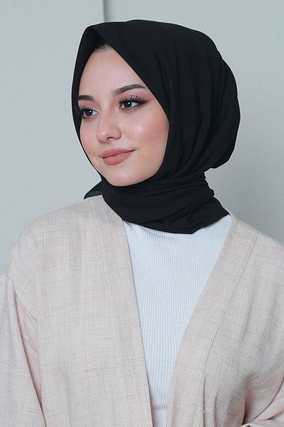 FİVESCARF Maxi βαμβακερό κασκόλ μαύρο