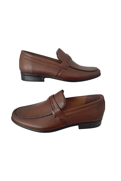 Golden Ανδρικά Tan Γνήσιο Δερμάτινο Flat Classic Κομψά Παπούτσια