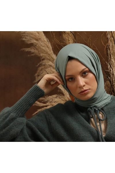 FİVESCARF Maxi βαμβακερό κασκόλ Çağla Green