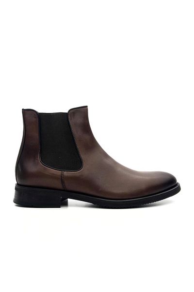 MARCOMEN 18167 Genuine Leather Elastic Chelsea Boots