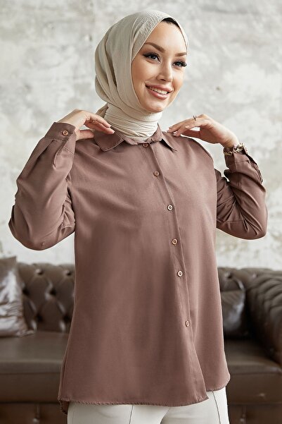 InStyle Nilda Basic Shirt - Coffee with Milk