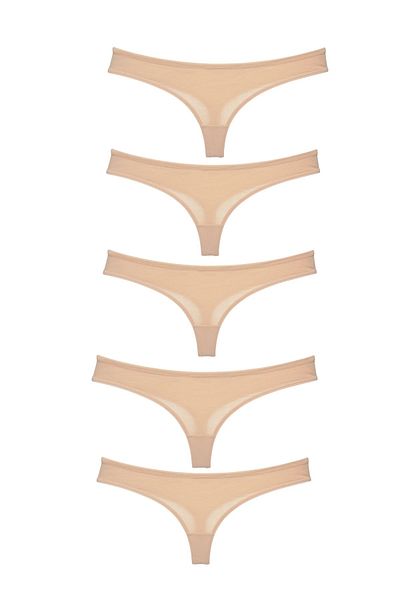yokyokcollection Gecko Women's - Elastic String Thong Panties 5 Pieces