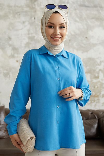InStyle Πουκάμισο Nilda Basic - Μπλε
