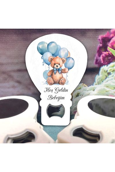 Ege ajans Magnet that will open 10 teddy bears (card and gelatin) balloons