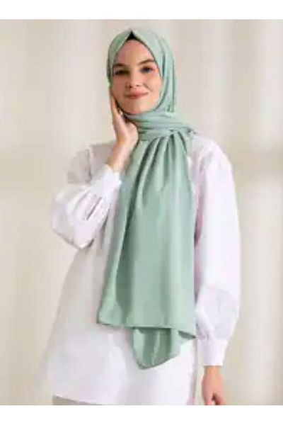 Levidor Γυναικείο ίσιο πράσινο σάλι Medine Silk Mint