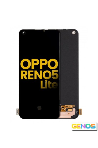 Genos Oppo Reno 5 Lite Lcd Ekran Dokunmatik Siyah Çıtasız Orijinal