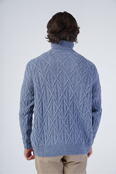 Trist Star Πλεκτό μάλλινο πουλόβερ Aerialist Ανδρικά μαλλιά πλεκτά με σταυρωτό σχέδιο