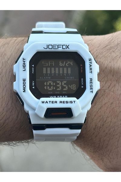Joefox NEW MODEL JOEFOX SQUARE CASE ALARM LIGHTING DIGITAL SPORT MEN'S WRISTWATCH