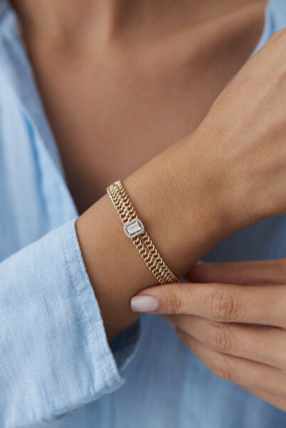 YAVUZ KUYUMCULUK 14 Ayar Altın Viyana Baget Bileklik