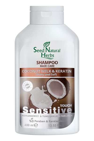 Seed Natural Herbs 400 ML Relief Coconut and Keratin Shampoo Dyed - for Damaged Hair