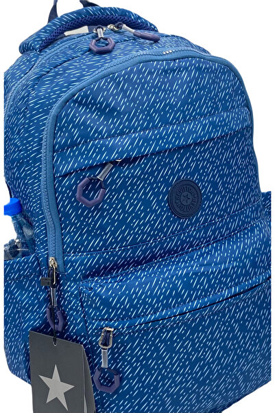 Bevitton Water Repellent Fabric School Bag Unisex School Backpack 20289 Blue-Drop