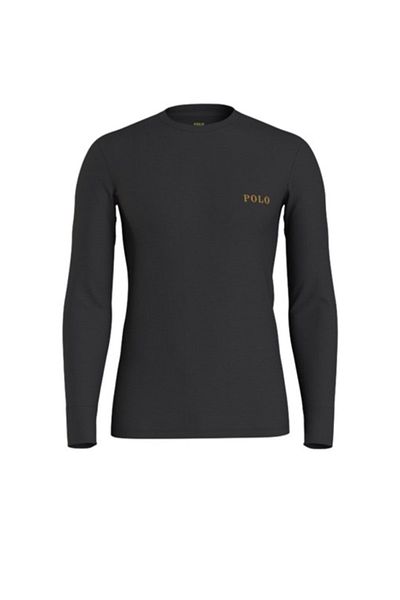 Ralph Lauren T-Shirt Pyjamashirt aus Waffelpiqué mit Logo-Stickerei
