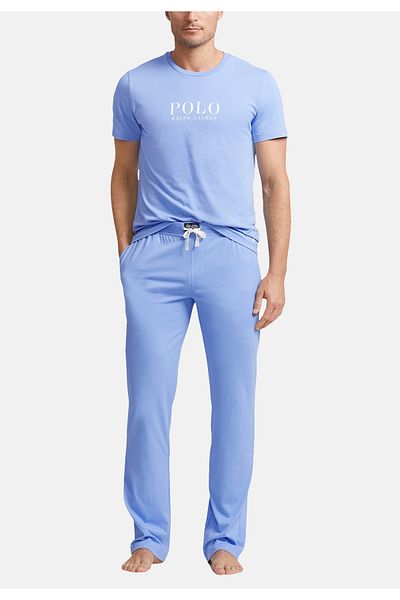 Ralph Lauren T-Shirt Pyjamashirt mit Rundhalsausschnitt Logo-Verzierungen