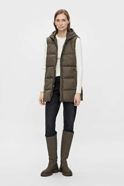 PIECES Weste Damen/Mädchen Schwarz Oliv