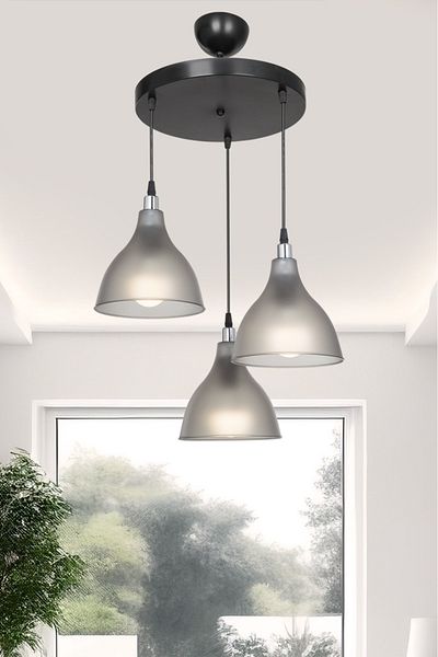 EvLight Zano 3-Piece Smoked Chandelier