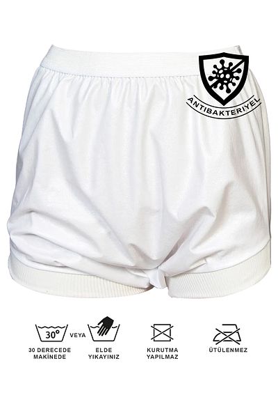 colmed Xl - 100% Cotton New Generation Slip Washable Liquid Proof Ribbed Short Patient Absorbent Bladder Panties