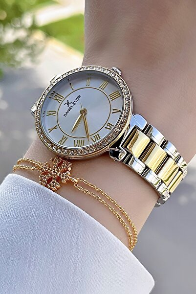 Daniel Klein Modern Thin Case Women's Wristwatch and Bracelet