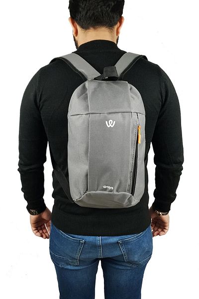 woys Unisex Light Gray Camping Cycling Hiking Mini Backpack