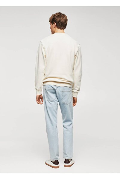 MANGO Man Mesajlı Pamuklu Sweatshirt