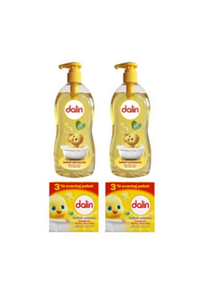 Dalin Classic Baby Shampoo - 700ml 2 Pieces + Baby Soap 3 Pack for Sensitive Skin