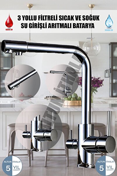 altunithalat 3 طريقة تنقية الساخنة الباردة منفذ بالوعة المطبخ صنبور تنقية صنبور