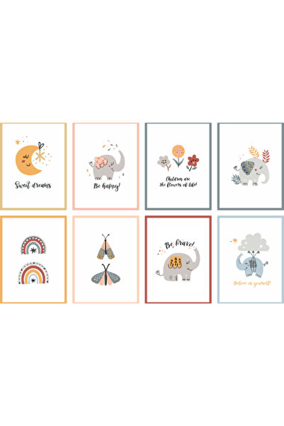 Berenden Τραπέζι MDF 8 τεμαχίων με σετ τραπεζιού με εμφάνιση πλαισίου για παι...