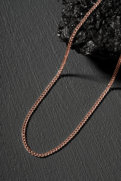 Takıdepo Gurmet Model Gümüş Zincir Rose Kaplama 2,20 Mm Genişlik