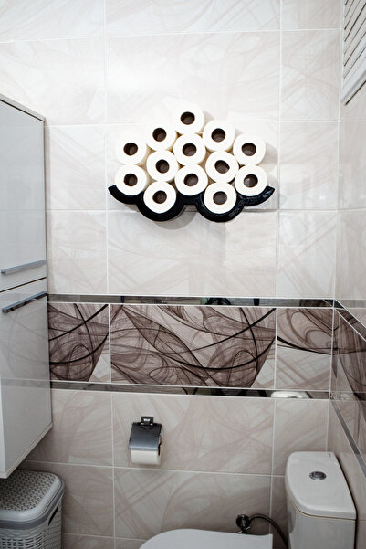 Genel Markalar Flying Rool Siyah Çoklu Tuvalet Kağıdı Tutucu Standı