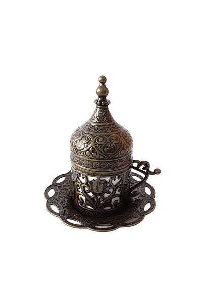 kapadokyahediyelik Turkish Coffee Cup, Double Cast Coffee Pot