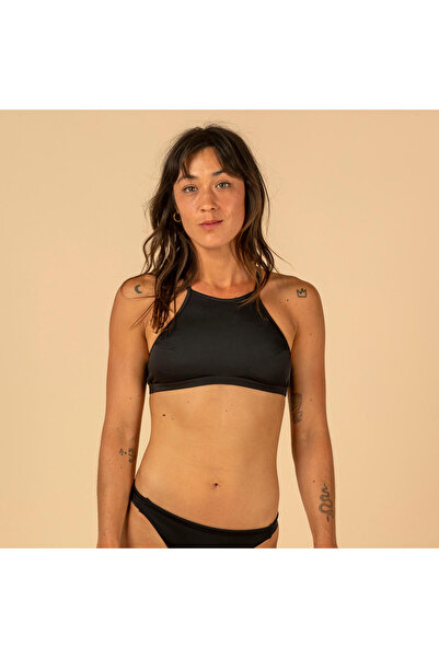 Decathlon Olaian Göğüs Pedli Bikini Üstü - Siyah - Andrea