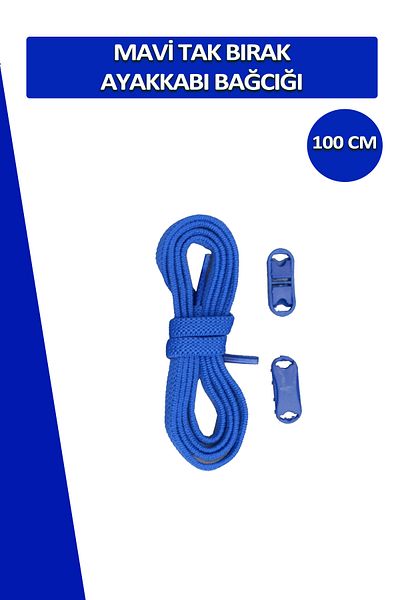 Dopar Blue Elastic Smart Flexible Laces Plug and Drop Shoelaces 1 Pair 100cm