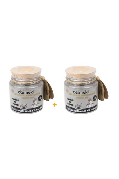 Dermokil Add Your Own Mask Charcoal Clay Mask Set of 2 220 Ml-220 Ml