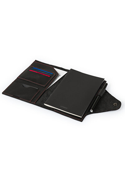 LONDO Bloc de note organizator din piele naturală de mărime medie