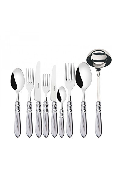 BUGATTI Aladdin Gri Gümüş 75 Parça Çatal Kaşık Bıçak Seti