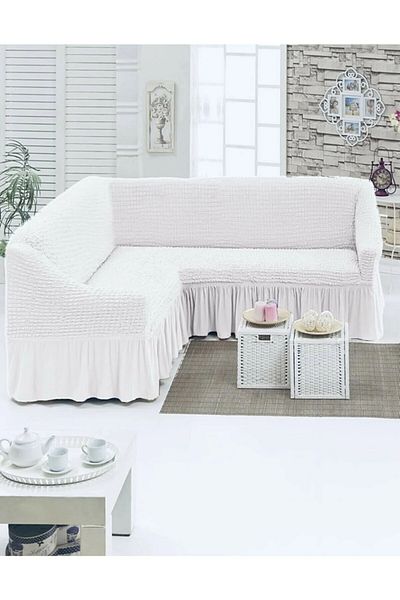 HEYTGAH Standard Elastic Skirt L Sofa Set - Wrapped Corner Sofa Cover