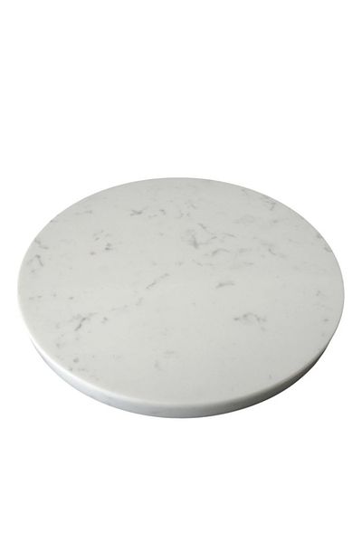 PeraMarble Unbreakable White Quartz Marble Presentation Tray